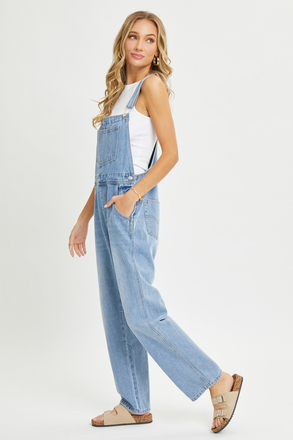 Blue Denim Front Pocket Overall
