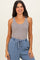Taupe Sleeveless Ribbed Top