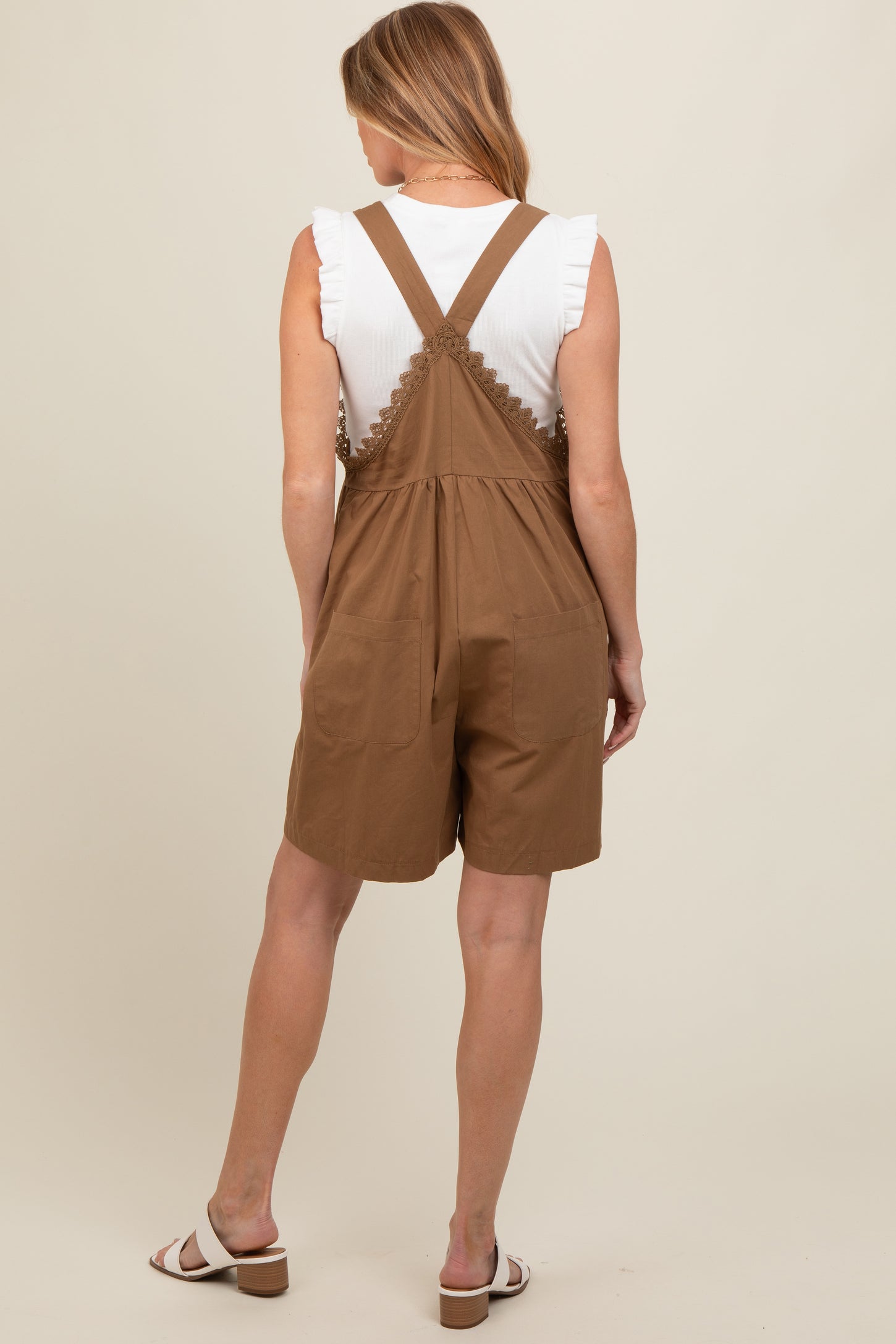 Mocha Maternity Overalls