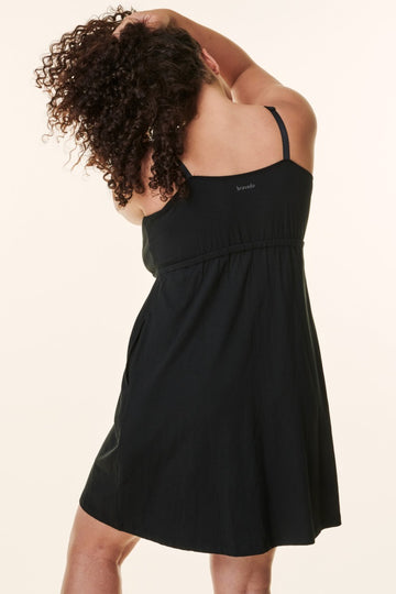 Black Bravado Drop Front Nursing Dress