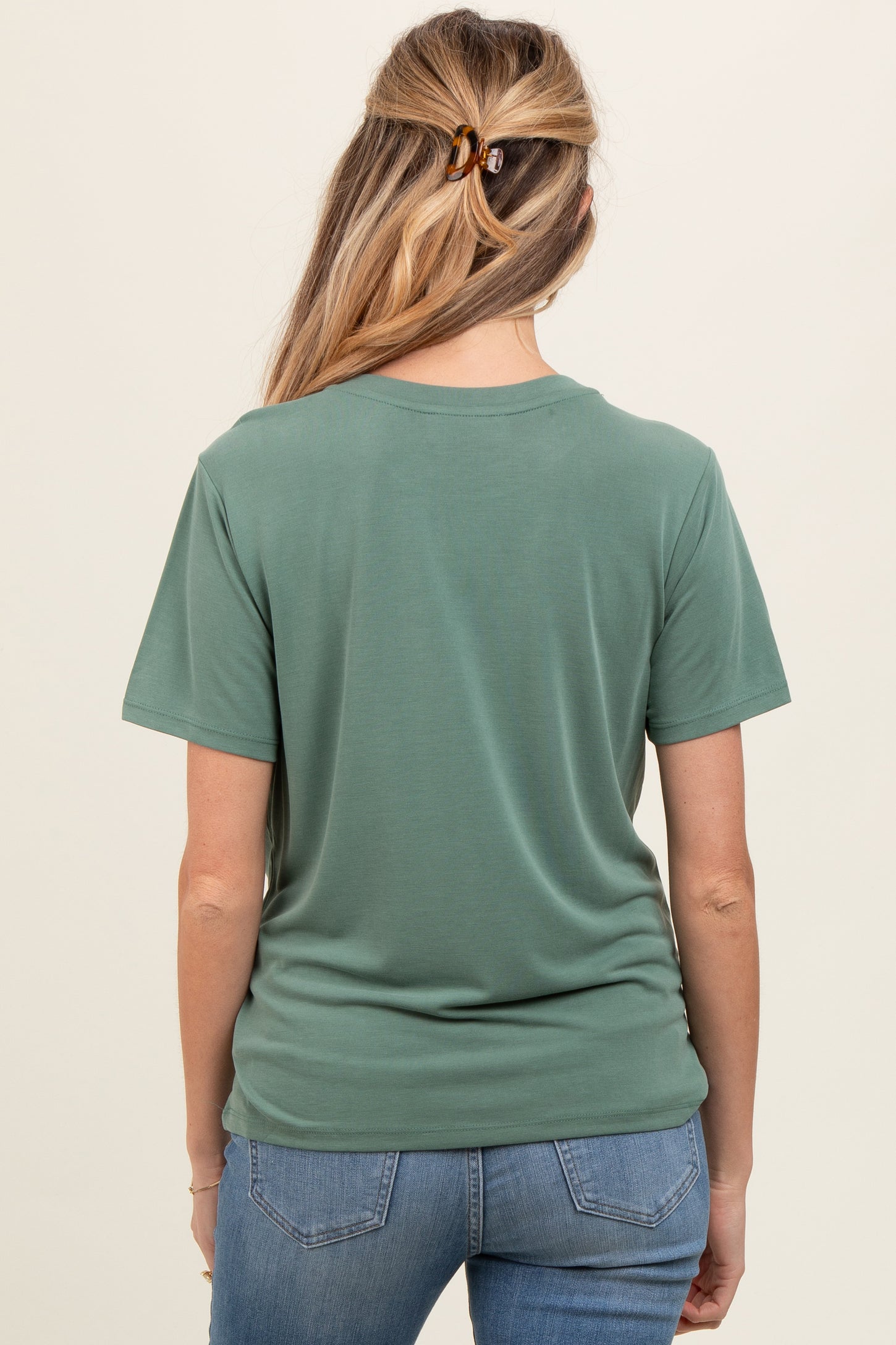 Green Dolman Sleeve Maternity Top