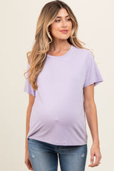 Lavender Dolman Sleeve Maternity Top