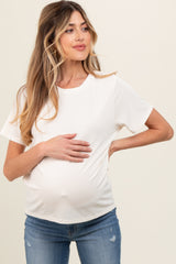 Cream Dolman Sleeve Maternity Top