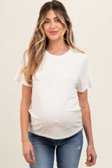 Cream Dolman Sleeve Maternity Top