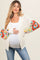 Cream Sleeve Crochet Maternity Cardigan