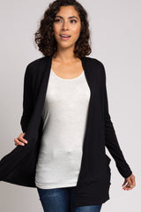 Black Flowy Front Cardigan