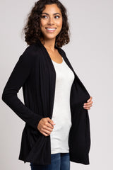 Black Flowy Front Cardigan