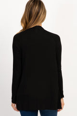 Black Flowy Front Maternity Cardigan