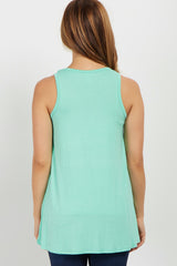 PinkBlush Mint Green Solid Pocket Front Maternity Tank Top