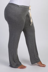 Charcoal Grey Drawstring Plus Pajama Pants