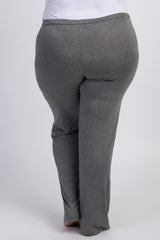 Charcoal Grey Drawstring Plus Pajama Pants