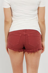 PinkBlush Mauve Distressed Maternity Jean Short