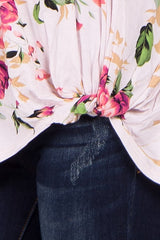 PinkBlush Pink Floral Knot Top
