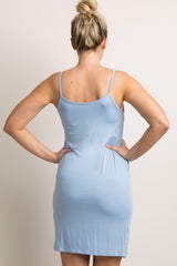 PinkBlush Light Blue Basic Maternity Sleep Dress