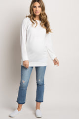 Ivory Basic Maternity Sweater