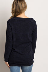 Navy Basic Maternity Sweater