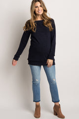 Navy Basic Maternity Sweater