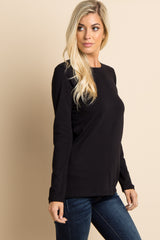 Black Basic Long Sleeve Tee