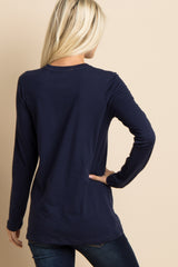 Navy Basic Long Sleeve Tee