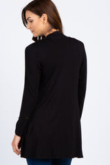 Black Solid Maternity Cardigan