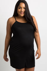 PinkBlush Black Basic Plus Maternity Sleep Dress