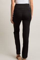 PinkBlush Black Solid Boot Cut Maternity Pants