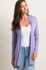 Lavender Solid Cardigan