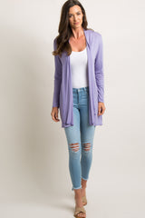 Lavender Solid Cardigan