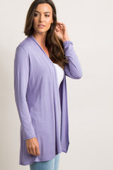 Lavender Solid Cardigan