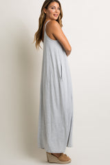 Heather Grey Solid Cami Maxi Dress