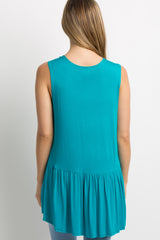 Jade Peplum Back Maternity Tank Top