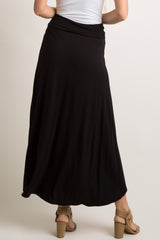 Black Hi-Low Wrap Skirt