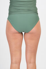 Olive Solid Maternity Bikini Bottoms