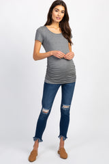 PinkBlush Navy Blue Ripped Frayed Maternity Skinny Jeans