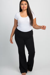 Black Foldover Plus Lounge Pants