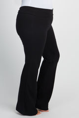 Black Foldover Plus Lounge Pants