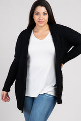 Black Knit Plus Maternity Cardigan
