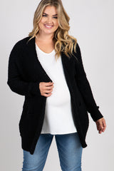 Black Knit Plus Maternity Cardigan
