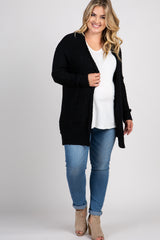 Black Knit Plus Maternity Cardigan