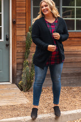 Black Knit Plus Maternity Cardigan