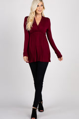 PinkBlush Burgundy Long Sleeve Nursing Top