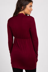 PinkBlush Burgundy Long Sleeve Maternity/Nursing Top
