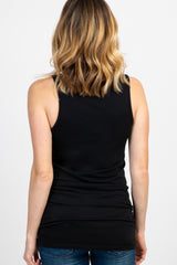 PinkBlush Black Button Accent Tank Top