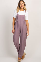 Lavender Side Pocket Maternity Overalls