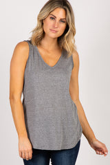 Charcoal Grey Heathered Tank Top