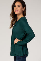 PinkBlush Forest Green Long Sleeve Wrap Nursing Top