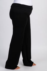 PinkBlush Black Foldover Long Plus Lounge Pants