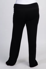 PinkBlush Black Foldover Long Plus Lounge Pants