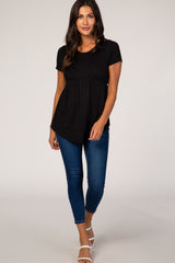 PinkBlush Black Cross Back Top