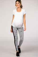 PinkBlush Black Geometric Print Active Maternity Leggings